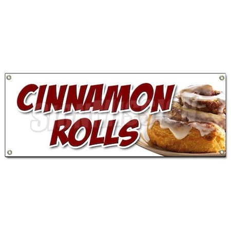 Signmission CINNAMON ROLLS BANNER SIGN fresh baked bakery still warm homemade hot B-Cinnamon Rolls